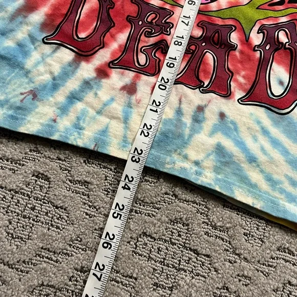 🐢 '21 Grateful Dead Band Wild Tie Dye Skull And Skeleton Bertha Deadstock Tee - Picture 14 of 16